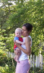 Lesley and baby Gabriel