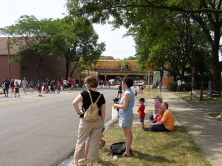Parade continues: train continues